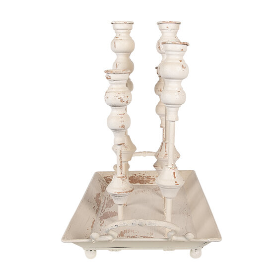 Clayre & Eef | Kandelaar Wit 55x26x43 cm | 65214