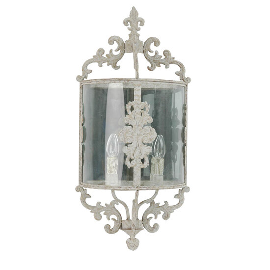 Clayre & Eef | Wandlamp Beige 33x19x72 cm E14/max 2x25W | 40544N