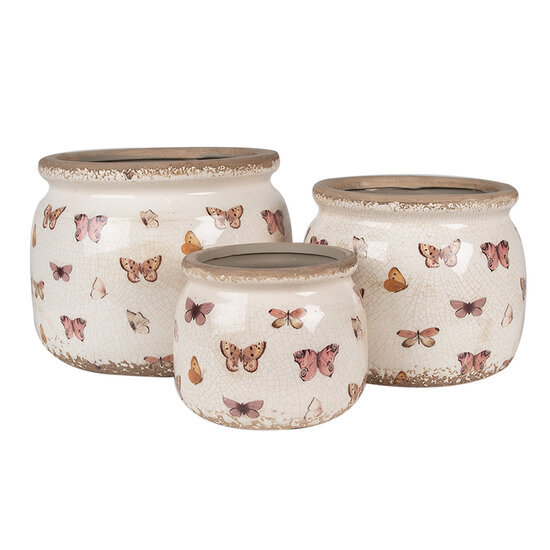 Clayre & Eef | Bloempot Binnen Beige ø 20x15 cm | 6CE1662L
