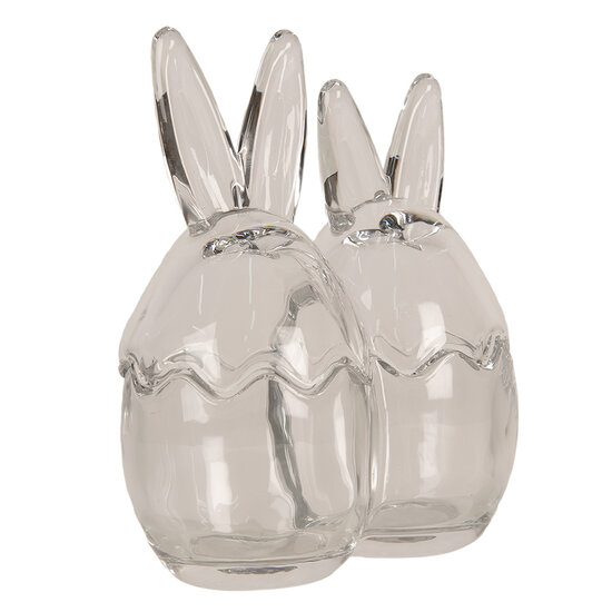Clayre & Eef | Voorraadpot Deksel Transparant 14x8x17 cm | 6GL4388