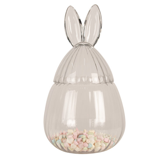 Clayre & Eef | Voorraadpot Deksel Transparant ø 20x34 cm | 6GL4397