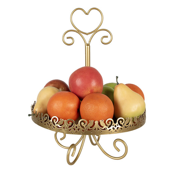 Clayre & Eef | Etagère Goudkleurig ø 30x31 cm | 6Y5411
