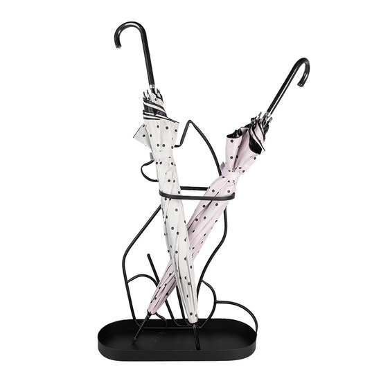 Clayre & Eef | Paraplubak Kat Zwart 42x16x59 cm | 6Y5438