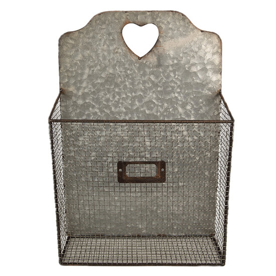 Clayre & Eef | Tijdschriftenhouder Grijs 25x10x38 cm | 6Y5439