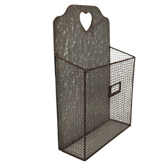 Clayre & Eef | Tijdschriftenhouder Grijs 25x10x38 cm | 6Y5439