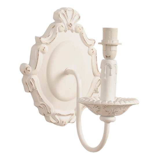Clayre & Eef | Wandlamp Wit 19x25x24 cm E27/ Max 1x60W | W4Y0193