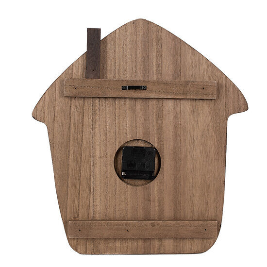 Clayre & Eef | Wandklok Bruin 37x4x40 cm / 1xAA | 6KL0820