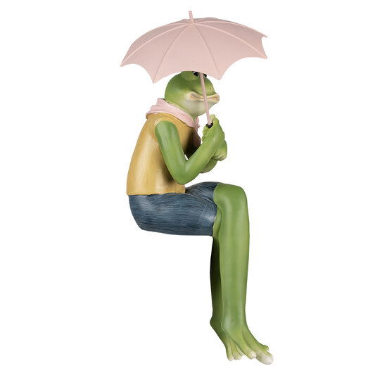 Clayre &amp; Eef   | Decoratie Kikker Groen 23x18x42 cm | 6PR4019