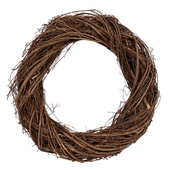 Clayre &amp; Eef   | Decoratie Krans Bruin &oslash; 35x6 cm | 6RO0602M