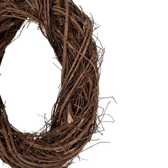 Clayre &amp; Eef   | Decoratie Krans Bruin &oslash; 35x6 cm | 6RO0602M