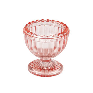 Dekoratief | Eierdopje op voet, roze, glas, 6x6x6cm | A244040