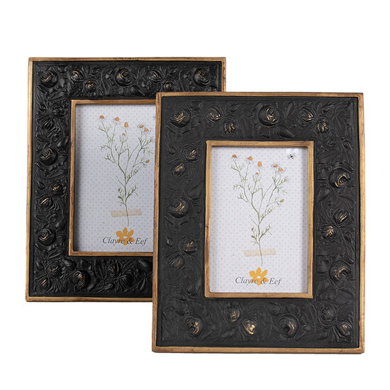 Clayre & Eef | Fotolijst Zwart 23x2x28 cm / 13x18 cm | 2F1066