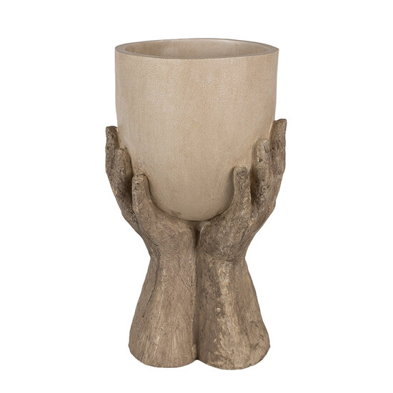 Clayre & Eef | Bloempot Binnen Beige 22x19x37 cm | 6PR5061