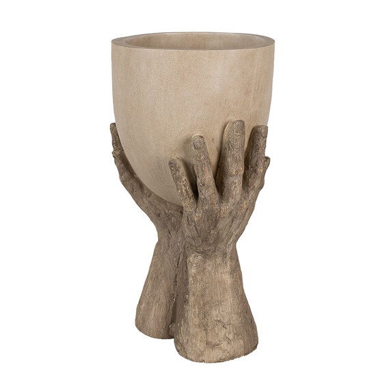 Clayre & Eef | Bloempot Binnen Beige 22x19x37 cm | 6PR5061