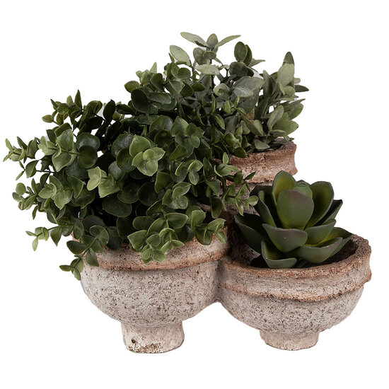 Clayre & Eef | Bloempot Binnen Beige Bruin 27x29x17 cm | 6PR5062