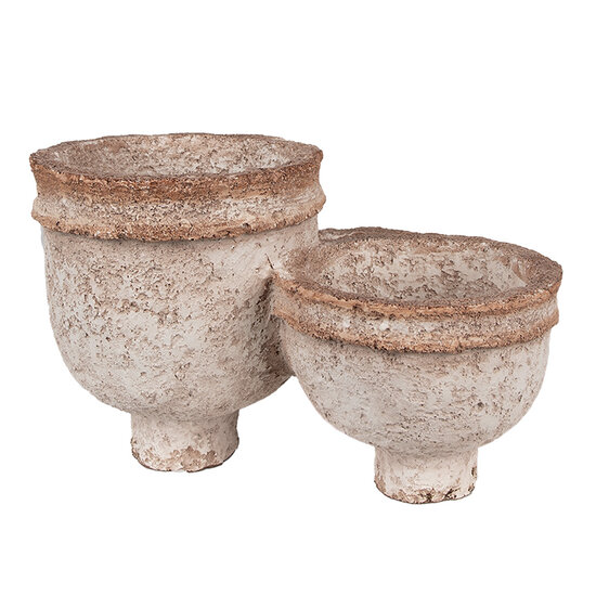 Clayre & Eef | Bloempot Binnen Beige Bruin 27x29x17 cm | 6PR5062