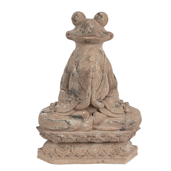 Clayre &amp; Eef   | Decoratie Kikker Bruin 27x17x37 cm | 6PR5063