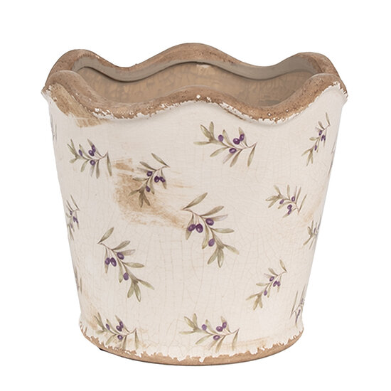 Clayre & Eef | Bloempot Binnen Beige ø 16x15 cm | 6CE1672M