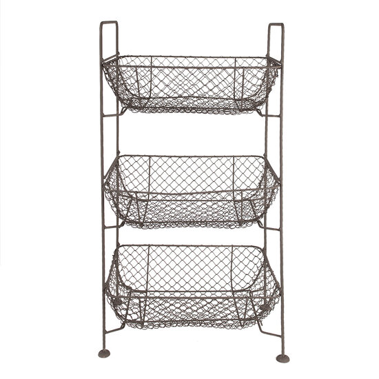 Clayre & Eef | Rek met manden Bruin 35x26x71 cm | 5Y1192