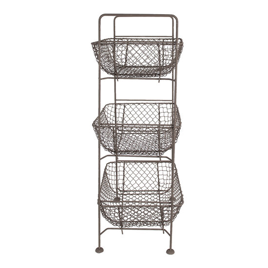 Clayre & Eef | Rek met manden Bruin 35x26x71 cm | 5Y1192