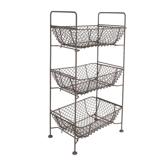 Clayre & Eef | Rek met manden Bruin 35x26x71 cm | 5Y1192