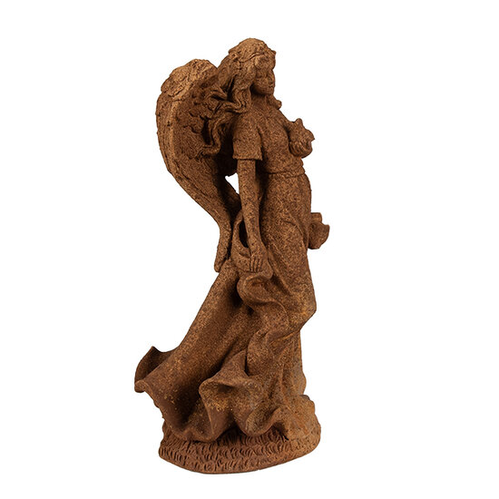 Clayre & Eef | Decoratie engel Bruin 12x10x23 cm | 6PR4063