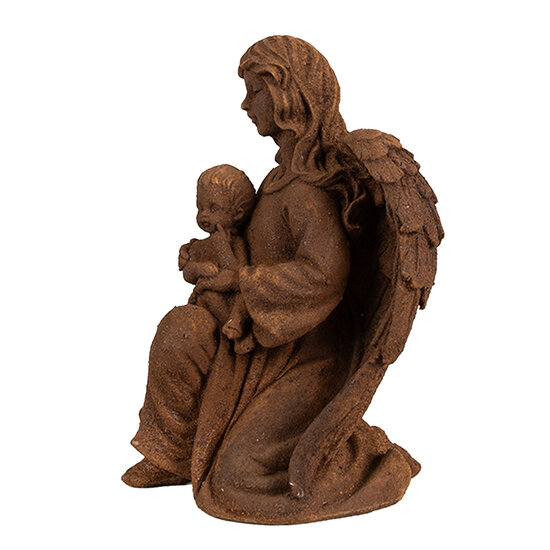 Clayre & Eef | Decoratie engel Bruin 13x11x18 cm | 6PR4064