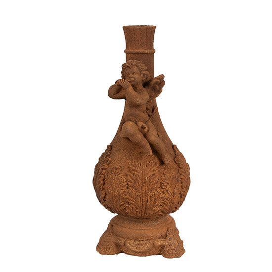 Clayre & Eef | Kandelaar Engel Bruin 10x10x23 cm | 6PR4068