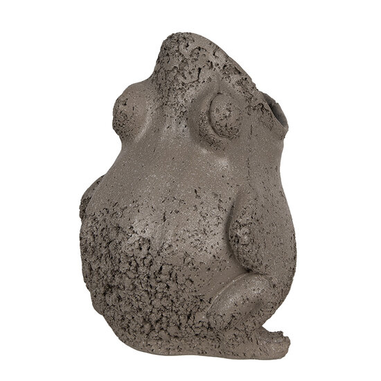 Clayre & Eef | Bloempot Kikker Binnen Grijs 19x18x23 cm | 6PR5059