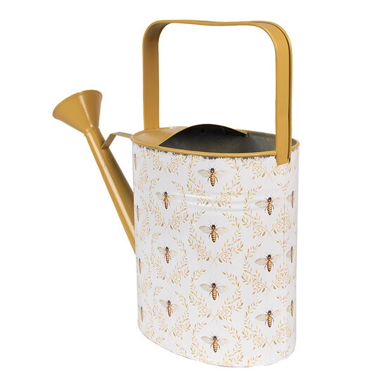 Clayre & Eef | Decoratie Gieter Wit Geel 33x12x32 cm | 6Y5517
