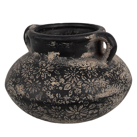 Clayre & Eef | Bloempot Binnen Grijs ø 21x13 cm | 6CE1710