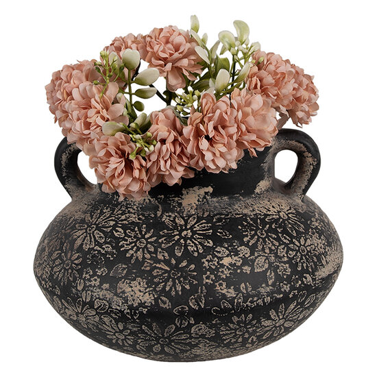 Clayre & Eef | Bloempot Binnen Grijs ø 21x13 cm | 6CE1710