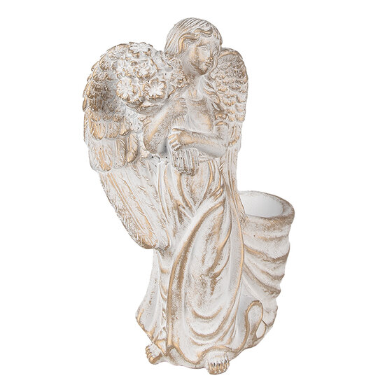 Clayre & Eef | Bloempot Wit 22x13x30 cm | 6TE0505