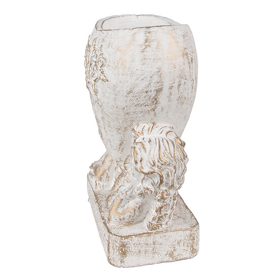 Clayre & Eef | Bloempot Wit 23x13x25 cm | 6TE0508
