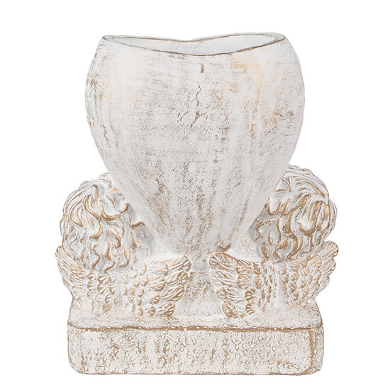 Clayre & Eef | Bloempot Wit 23x13x25 cm | 6TE0508