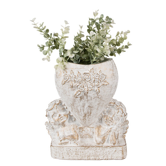Clayre & Eef | Bloempot Wit 23x13x25 cm | 6TE0508