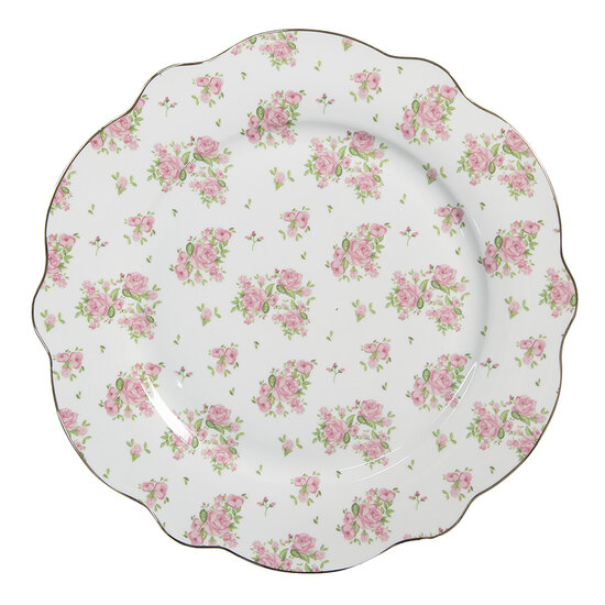 Clayre & Eef | Servies Dinerbord Roze ø 27x2 cm | SWRFP