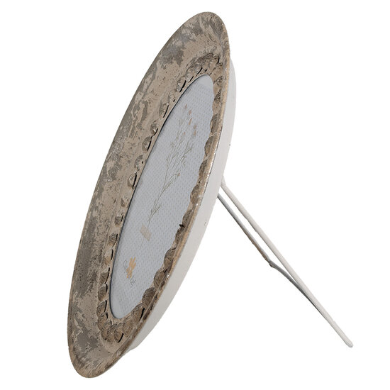 Clayre & Eef | Fotolijst Beige ø 30x4 cm / 18x24 cm | 2F1099