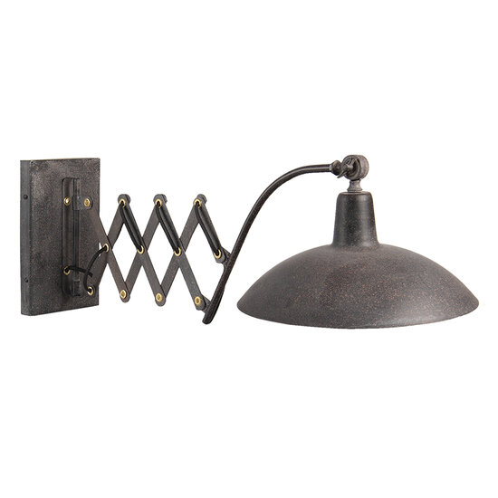 Clayre & Eef | Wandlamp Zwart 32x50x37 cm E27/max 1x60W | 6LMP714