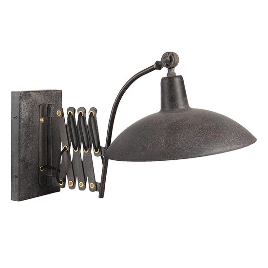 Clayre & Eef | Wandlamp Zwart 32x50x37 cm E27/max 1x60W | 6LMP714