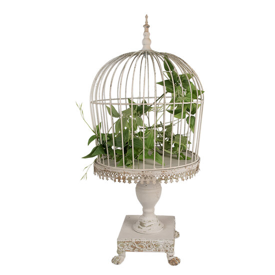 Clayre & Eef | Vogelkooi Decoratie Beige ø 33x69 cm | 6Y5591
