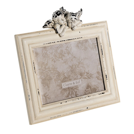 Clayre &amp; Eef   | Fotolijst Wit 24x5x24 cm / 18x13 cm | 2F0879