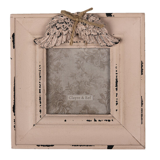 Clayre & Eef | Fotolijst Roze 14x2x14 cm / 7x7 cm | 2F0888