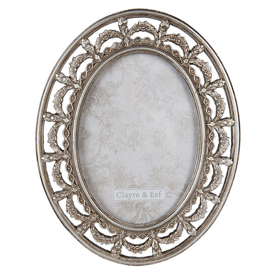 Clayre & Eef | Fotolijst Zilverkleurig 20x1x25 cm / 13x18 cm | 2F0926