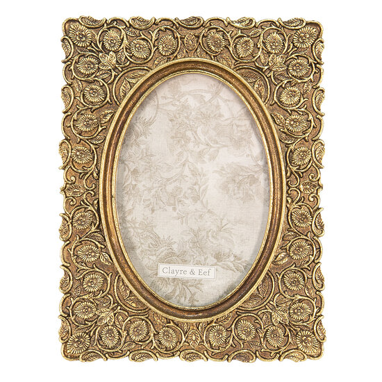 Clayre & Eef | Fotolijst Goudkleurig 16x1x21 cm / 10x15 cm | 2F0930