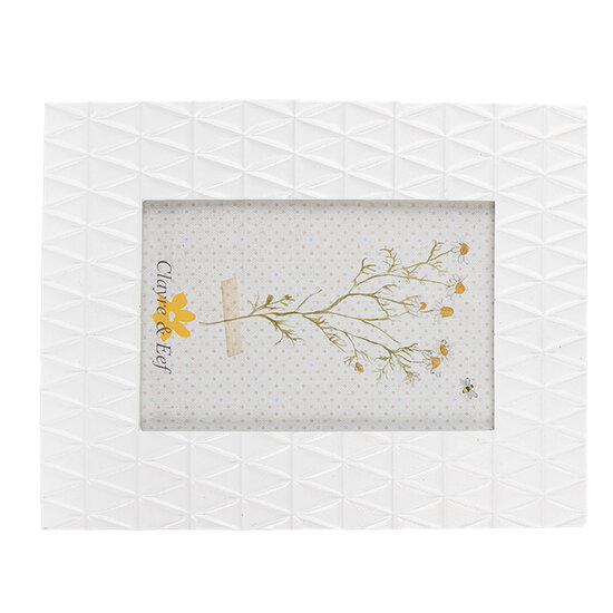 Clayre &amp; Eef   | Fotolijst Wit 17x1x22 cm / 10x15 cm | 2F1013
