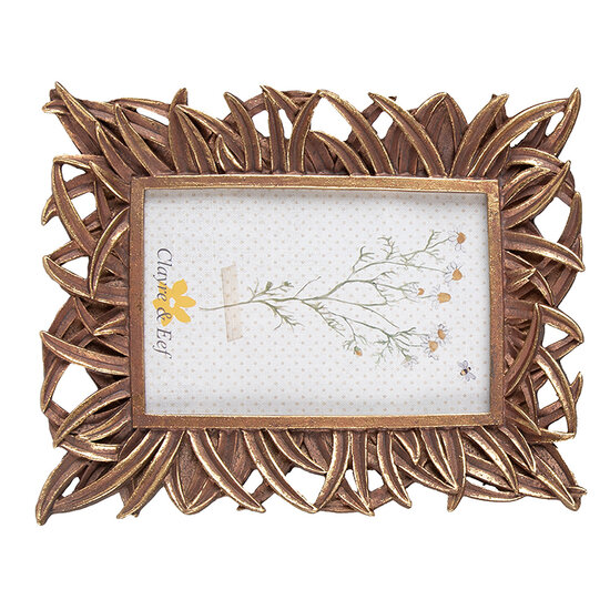 Clayre & Eef | Fotolijst Goudkleurig 18x2x21 cm / 10x15 cm | 2F1024