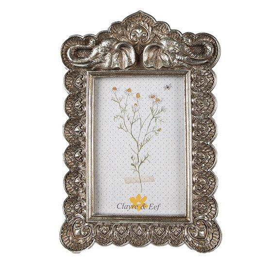 Clayre & Eef | Fotolijst Zilverkleurig 17x1x25 cm / 10x15 cm | 2F1033