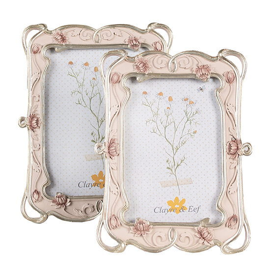 Clayre &amp; Eef   | Fotolijst Roze 19x2x24 cm / 13x18 cm | 2F1056