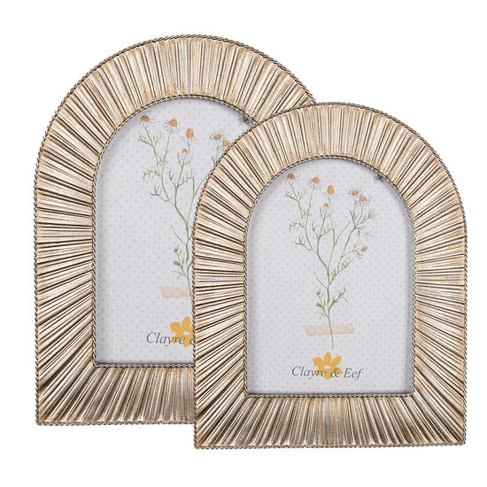 Clayre & Eef | Fotolijst Goudkleurig 20x2x25 cm / 13x18 cm | 2F1070